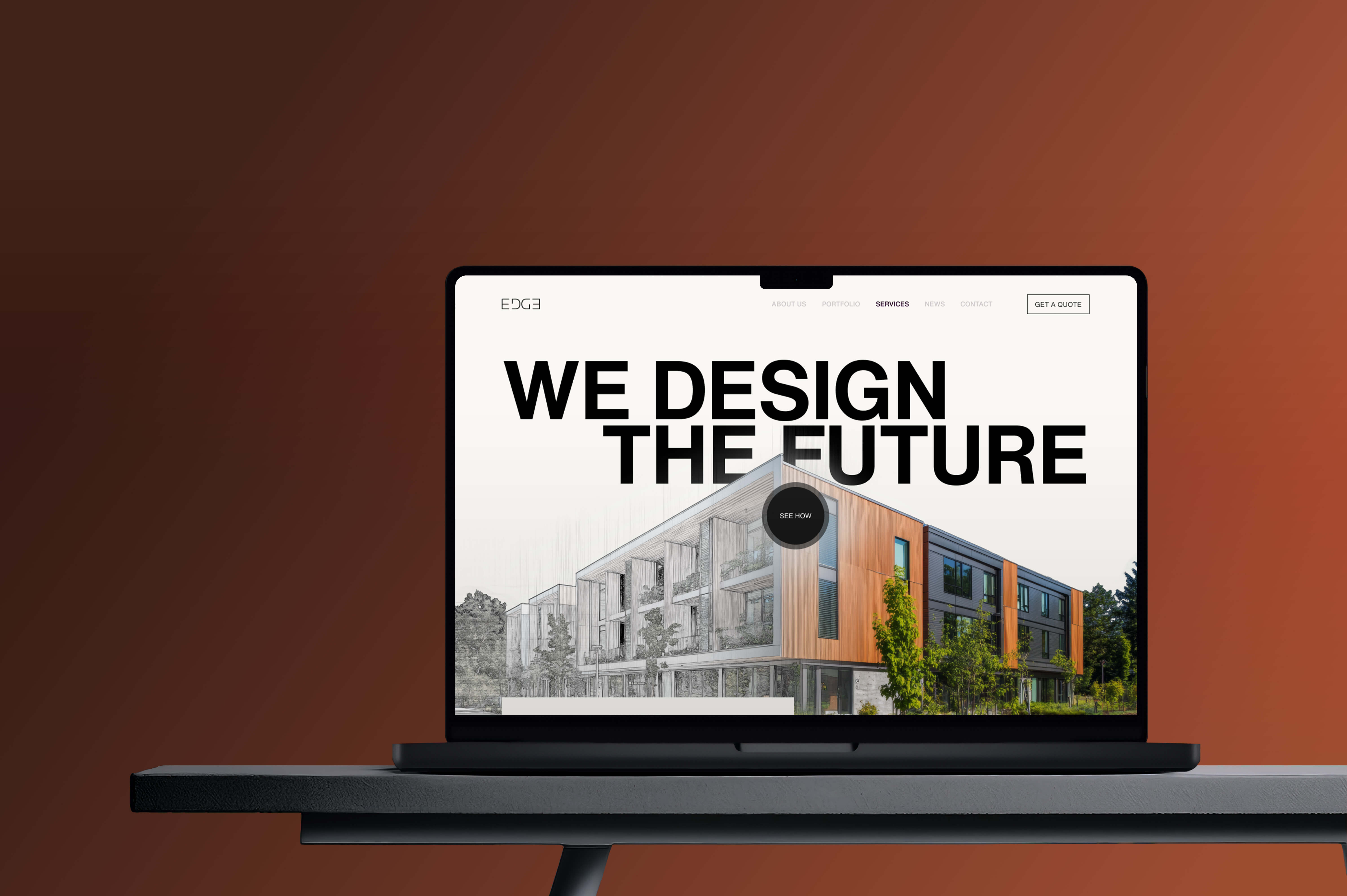 Edge architecture studio website mockup